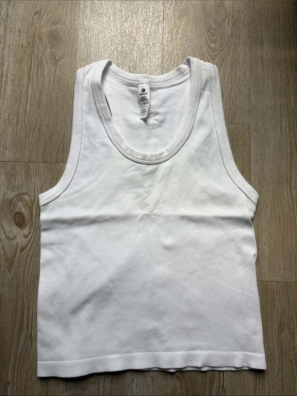 Women’s Ribbed Tank Top Set - White, Beige, Taupe - Picture 4 of 7